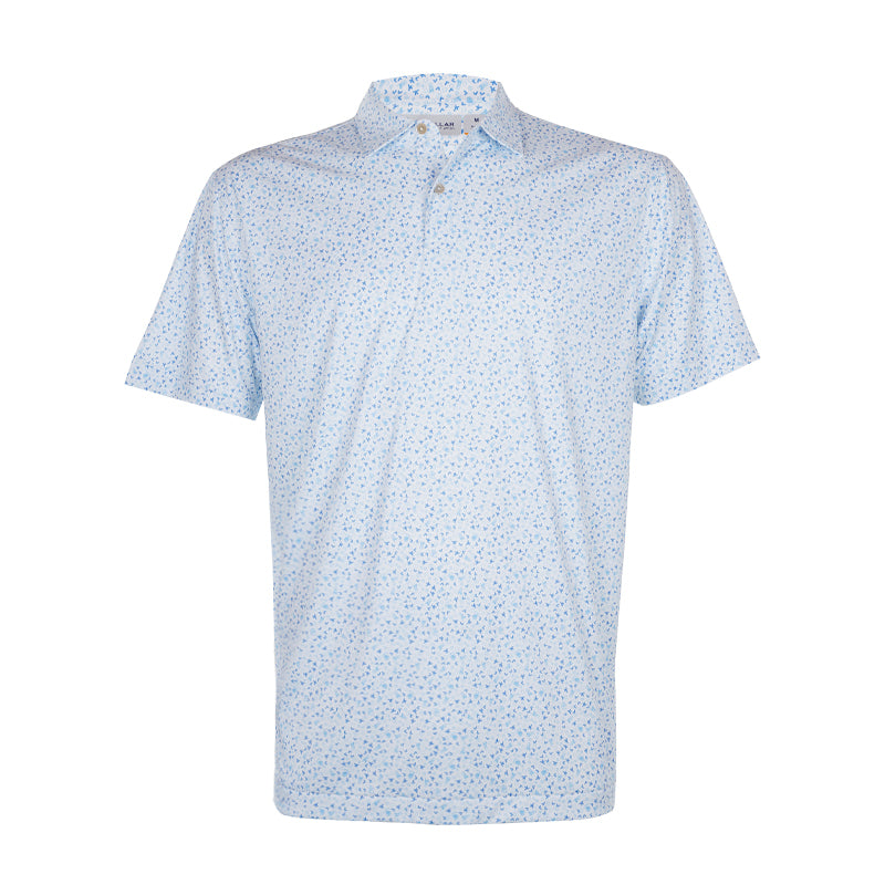 PETER MILLAR Crown Check Men's Polo (White)