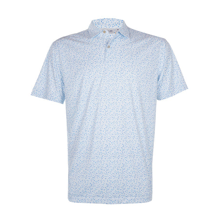PETER MILLAR Crown Check Men's Polo (White)