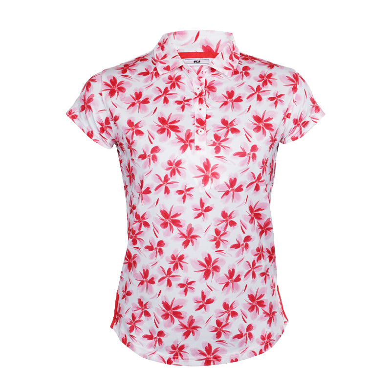 FOOTJOY Women's Floral Shirt (Pink/Red)