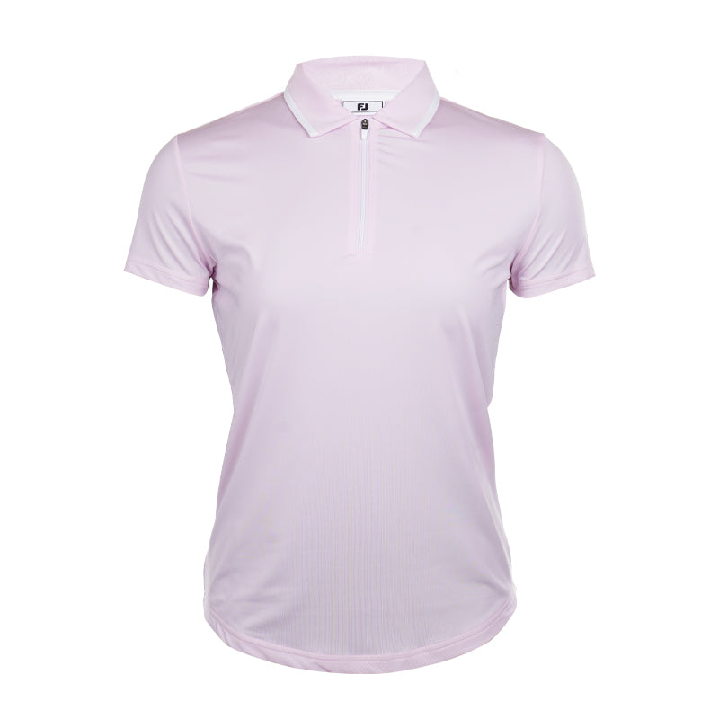 FOOTJOY Women's Short Sleeve Zipper Shirt (Pink)