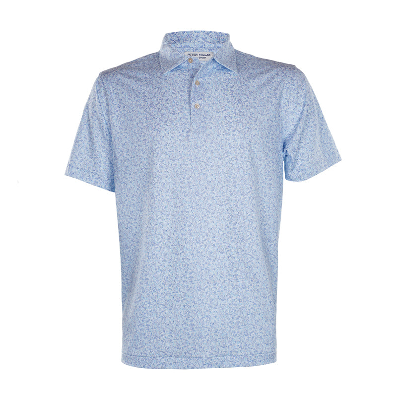 PETER MILLAR Dazed Performance Jersey Men's Polo (White/Bonnet)