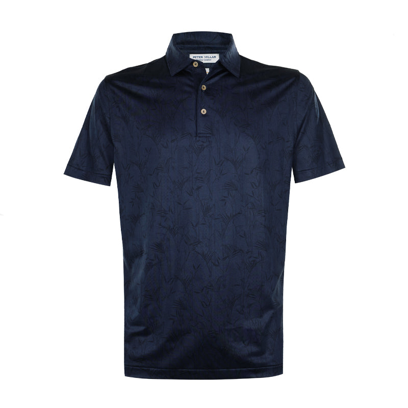 PETER MILLAR Babmboo Botanical Men's Polo (Navy)
