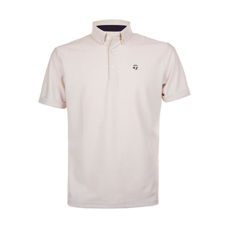 TAYLORMADE Seersucker Men's Polo (Ice Beige)