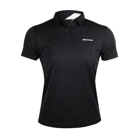 TAYLORMADE Tour Jacquard Women's Polo (Black)
