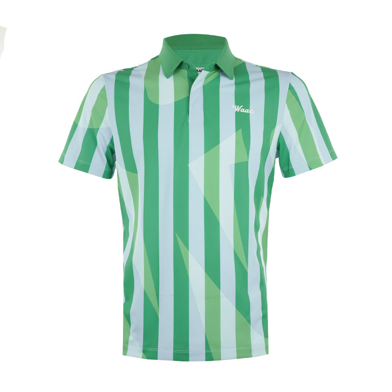 WAAC Korea Vertical Print Men's Polo (Green)