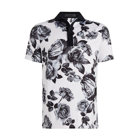 GFORE Floral Tech Men's Jersey Polo (Snow)