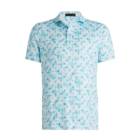 GFORE Mapped Camo Men's Jersey Polo (Emerald)