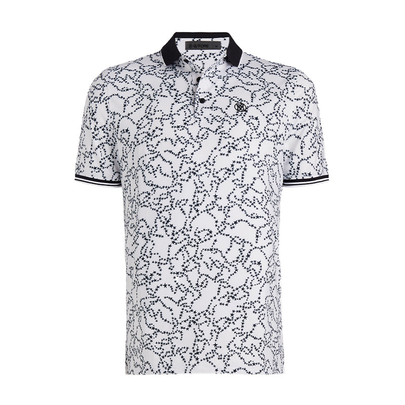 GFORE Star Dust Rib Men's Polo (Snow)
