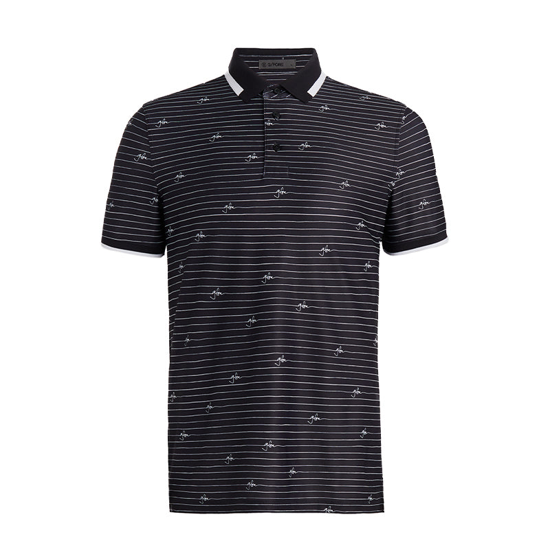 GFORE Script Pique Men's Polo (Onyx)