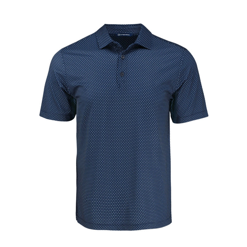 CUTTER & BUCK Pike Eco Shadow Check Print Men?s Polo (Navy)