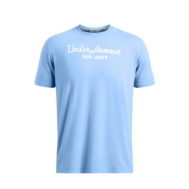UNDER ARMOUR Golf Script Wordmark Men's T-Shirt (Horizon Blue)