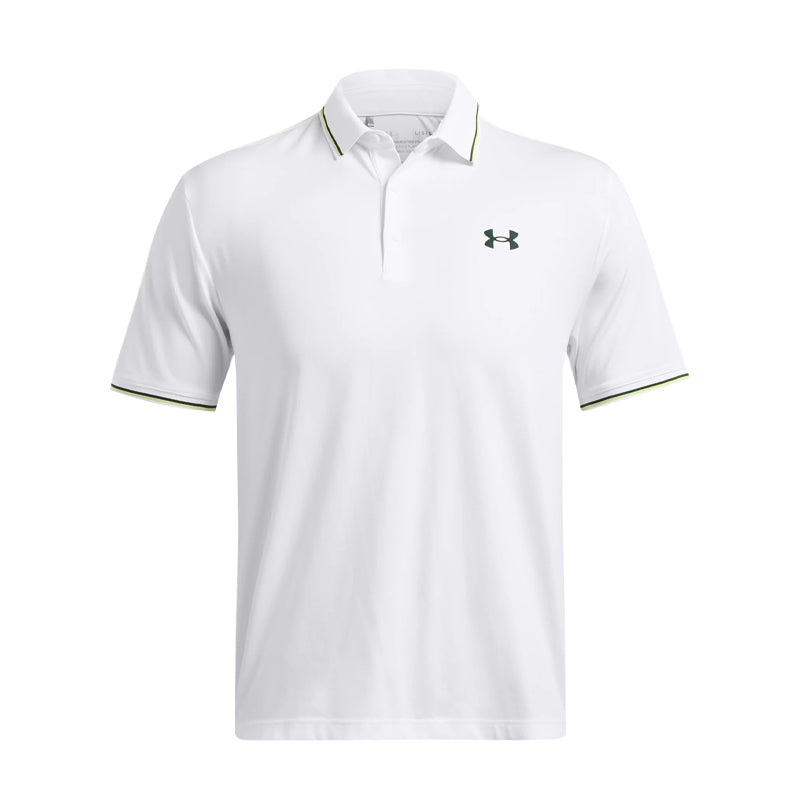 UNDER ARMOUR Playoff 3.0 Rib Men's Polo (White/Green)