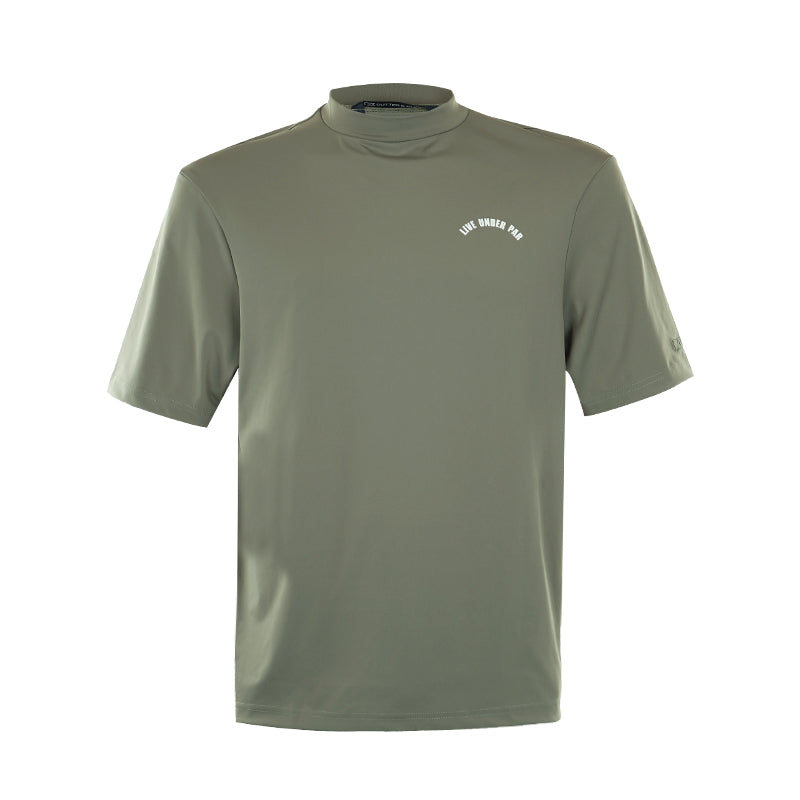 CUTTER & BUCK Oversized Men's Mock Shirt (Olive)