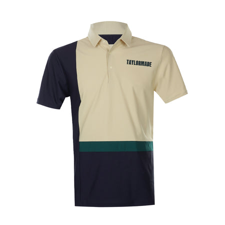 TAYLORMADE Color Block Men?s Polo (Cream)