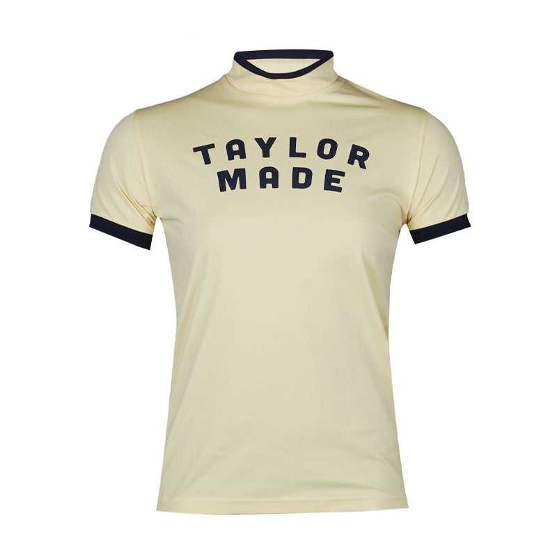 TAYLORMADE Logo Graphic Women?s Mock Shirt (Cream)