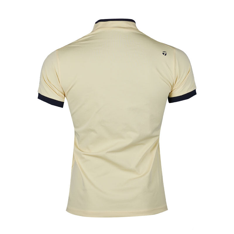 TAYLORMADE Logo Graphic Women?s Mock Shirt (Cream)
