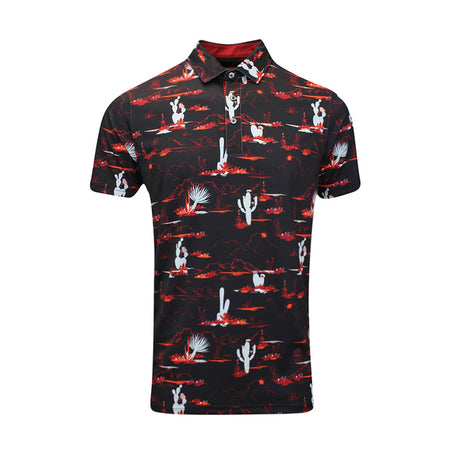 PUMA MATTR Bushland Men's Polo (Black/Red)
