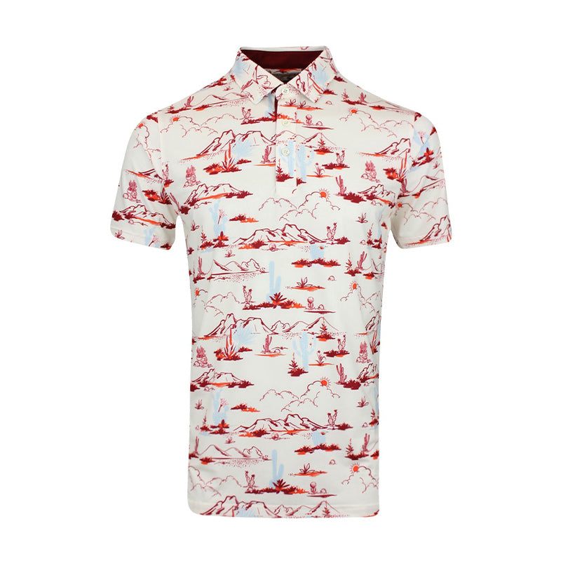 PUMA MATTR Bushland Men's Polo (White/Red)