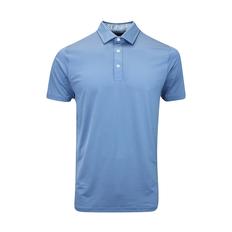 PUMA Fair Isle Trim Men's Polo (Blue Horizon)