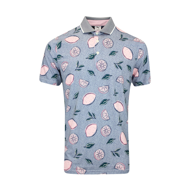 PUMA x Arnold Palmer Pink Lemonade Men's Polo (Deep Navy)