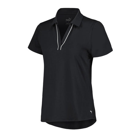 PUMA CLOUDSPUN Piped Golf Women's Polo (Black)