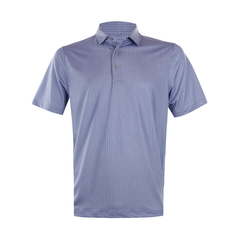 CUTTER & BUCK Pike Eco Shadow Check Print Men?s Polo (Hyacinth)