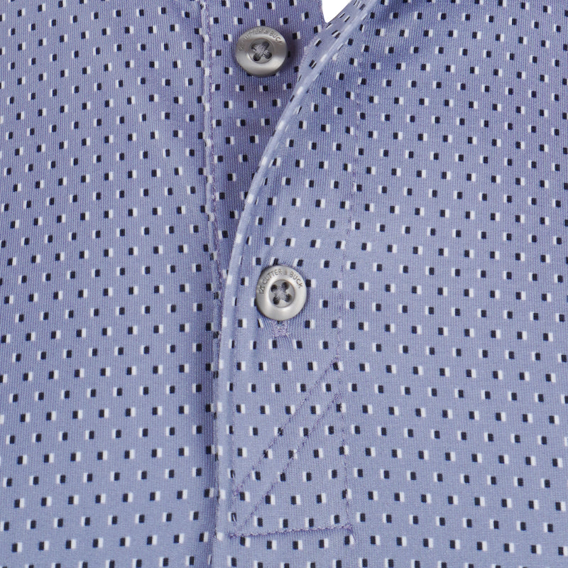 CUTTER & BUCK Pike Eco Shadow Check Print Men?s Polo (Hyacinth)