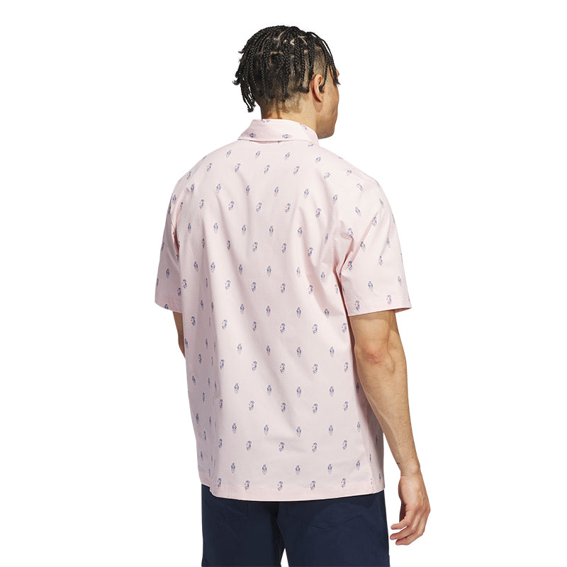 ADIDAS Go-To Resort Button Down Men?s Polo (Pink)