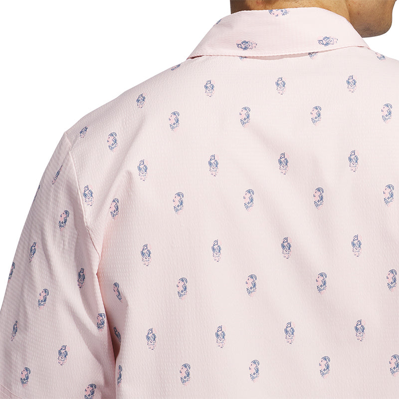 ADIDAS Go-To Resort Button Down Men?s Polo (Pink)