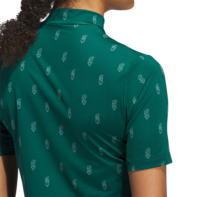 ADIDAS Go-To Paisly Women?s Mock Shirt (Green)