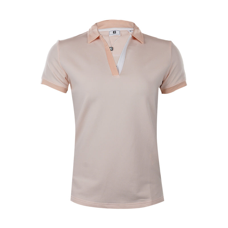 FOOTJOY Birdseye Women?s Open Placket Polo (Sunset)