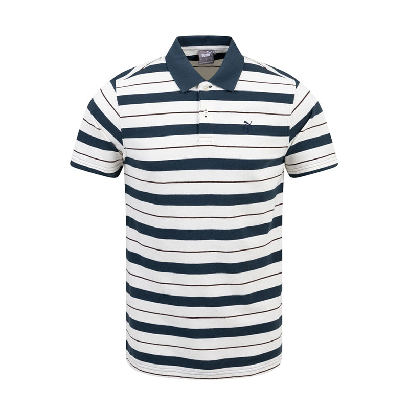 PUMA x QGC Sunday Stripe Men's Polo (White/Blue)