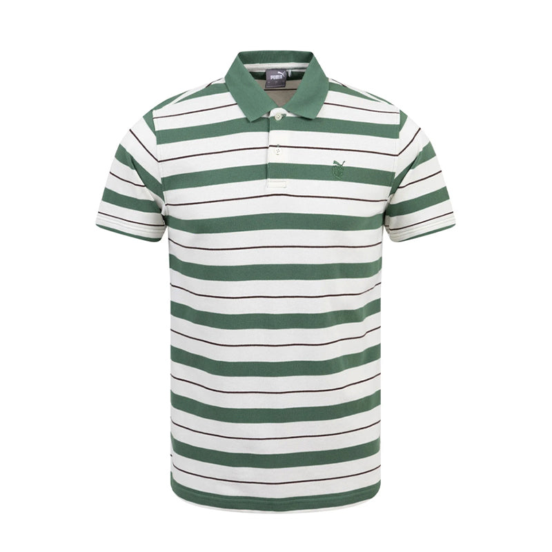 PUMA x QGC Sunday Stripe Men's Polo (White/Green)