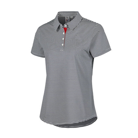 PUMA Volition Pique Stripe Women's Polo (Navy/White)