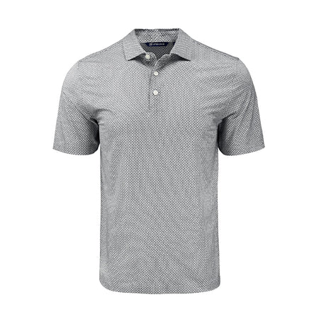 CUTTER & BUCK Pike Eco Diamond Dot Print Recycled Men's Polo (Black)