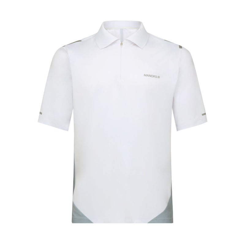 MANORS Frontier Men's Quarter Zip Polo (White)