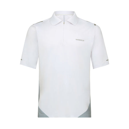 MANORS Frontier Men's Quarter Zip Polo (White)