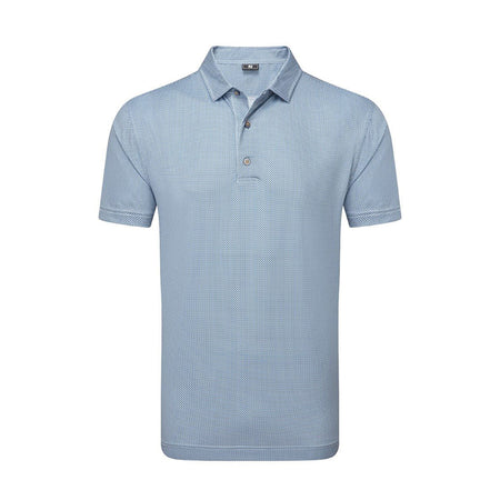 FOOTJOY Octagon Print Lisle Men's Polo (Blue/Silver)