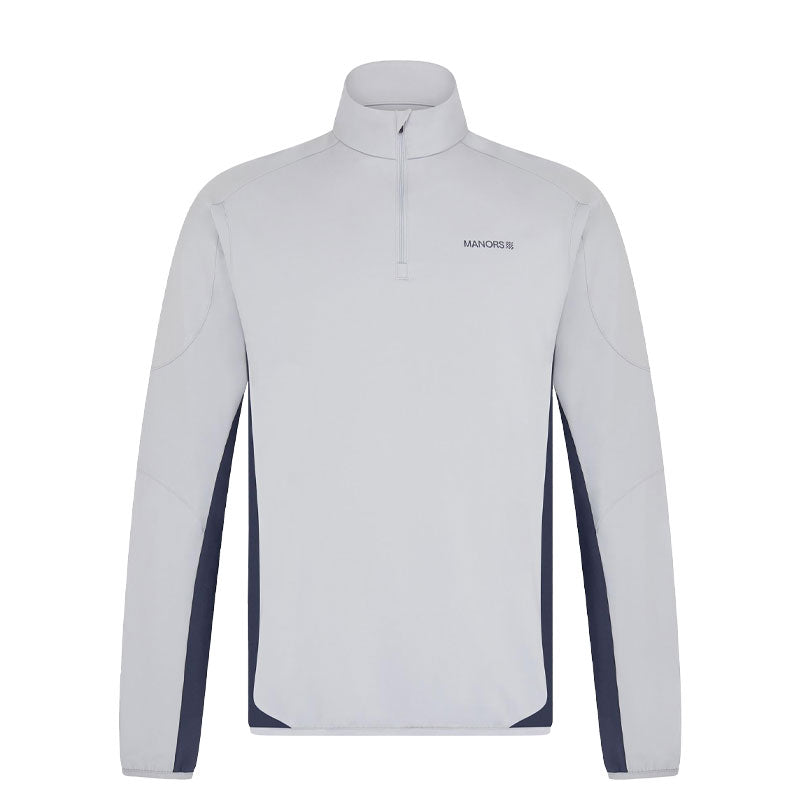 MANORS Frontier Men's Quarter Zip Polo (Light Blue)