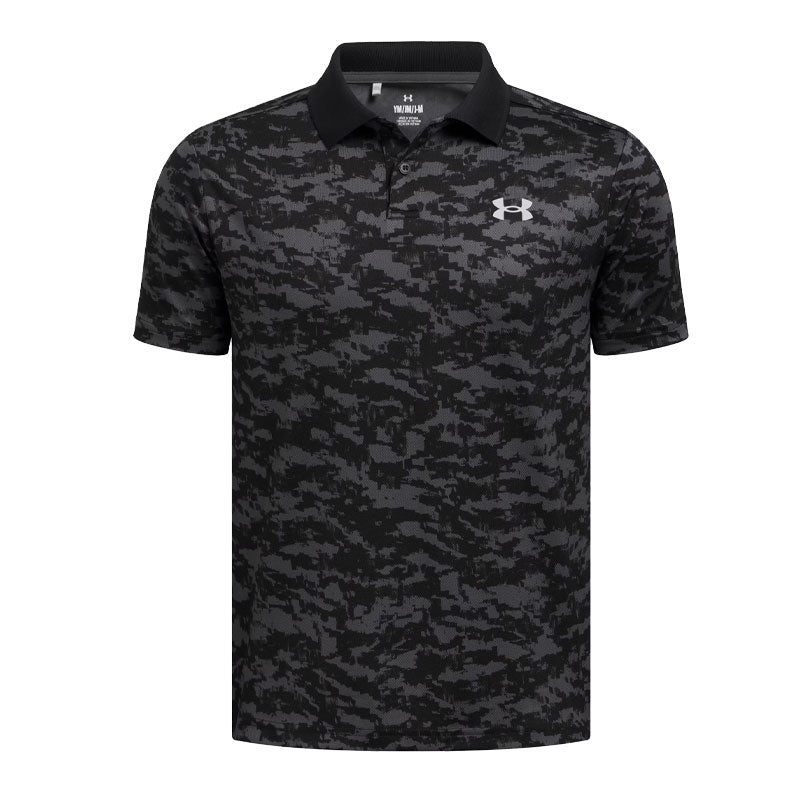 UNDER ARMOUR Matchplay Boy's Printed Polo (Black/Grey)