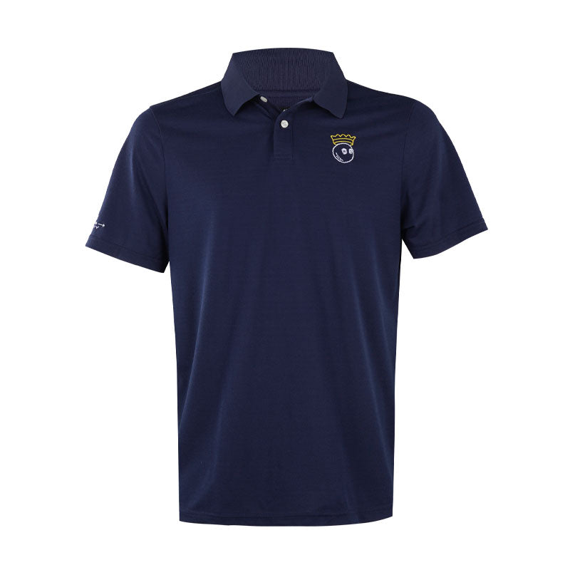 MALBON GOLF Trophy Performance Pique Men's Polo (Navy)