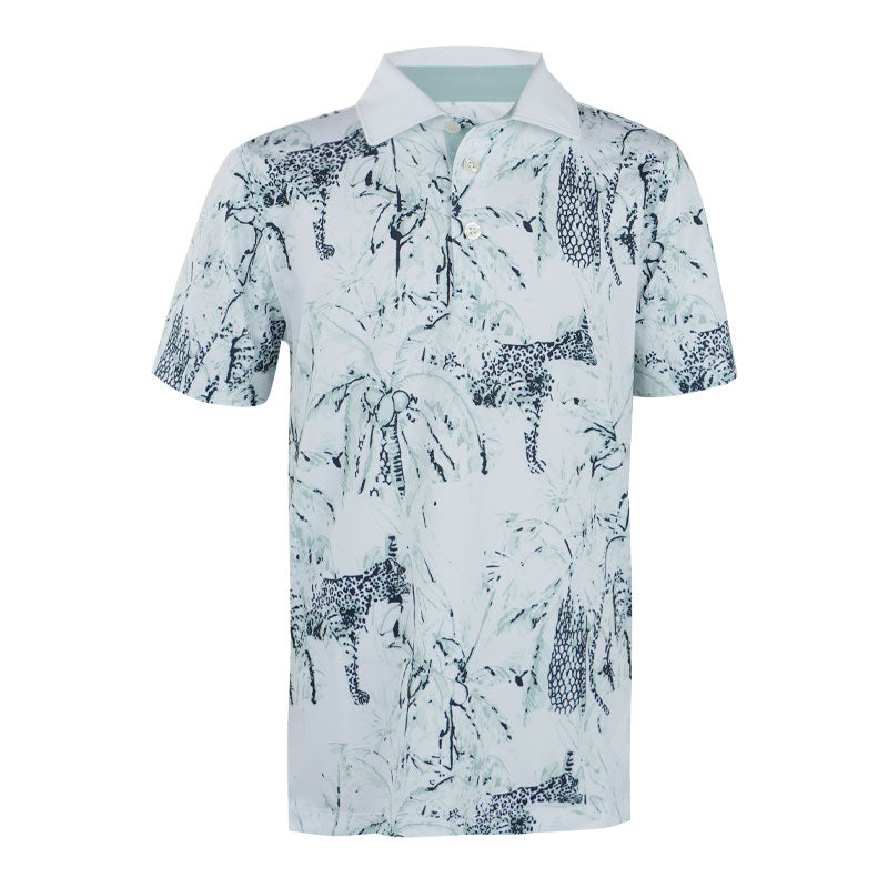 PUMA MATTR Safari Boy's Polo (White/Mint)