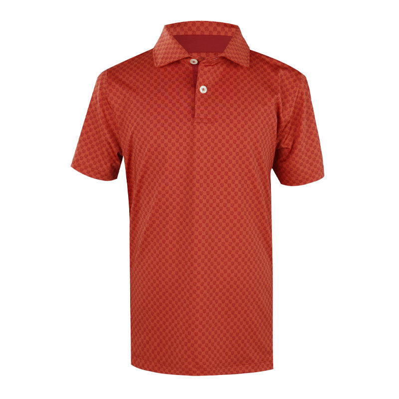 PUMA MATTR Micro Florals Boy's Polo (Red Fire)