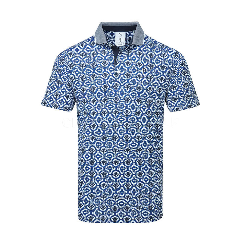 PUMA x PTC Tile Men's Polo (White/Deep Navy)