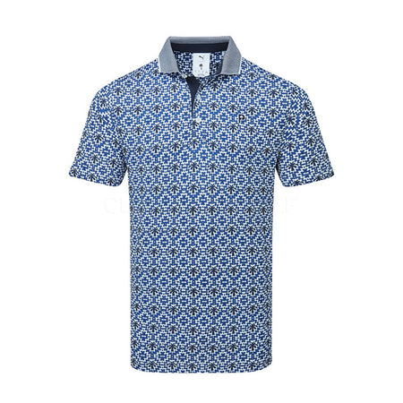 PUMA x PTC Tile Men's Polo (White/Deep Navy)