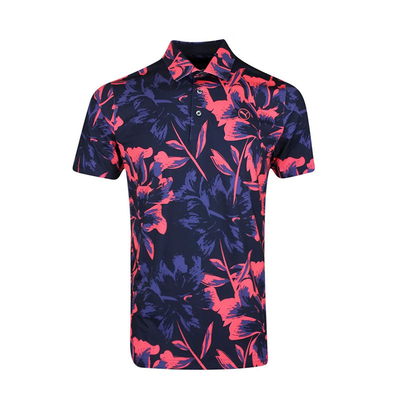 PUMA MATTR Broken Flower Men's Polo (Navy/Peach)
