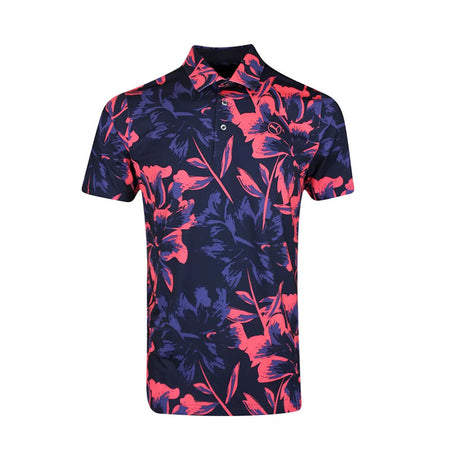 PUMA MATTR Broken Flower Men's Polo (Navy/Peach)