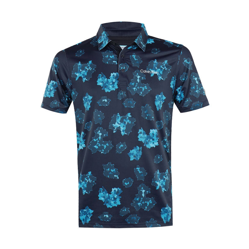 CALVIN KLEIN Cyber Floral Printed Men's Polo (Navy)