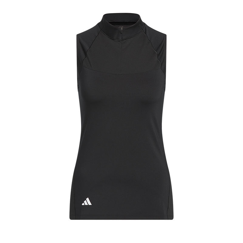ADIDAS Ultimate365 Women's Sleeveless Zip Mock Shirt (Black)