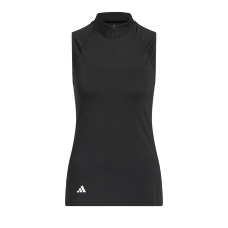 ADIDAS Ultimate365 Women's Sleeveless Zip Mock Shirt (Black)